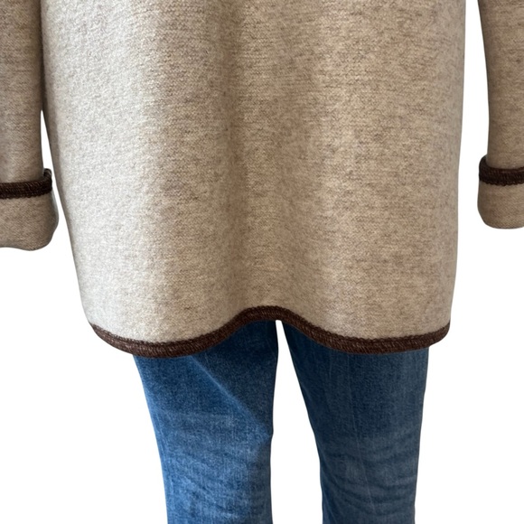 Vintage L.L. Bean beige wool button down coat M - Picture 9 of 14